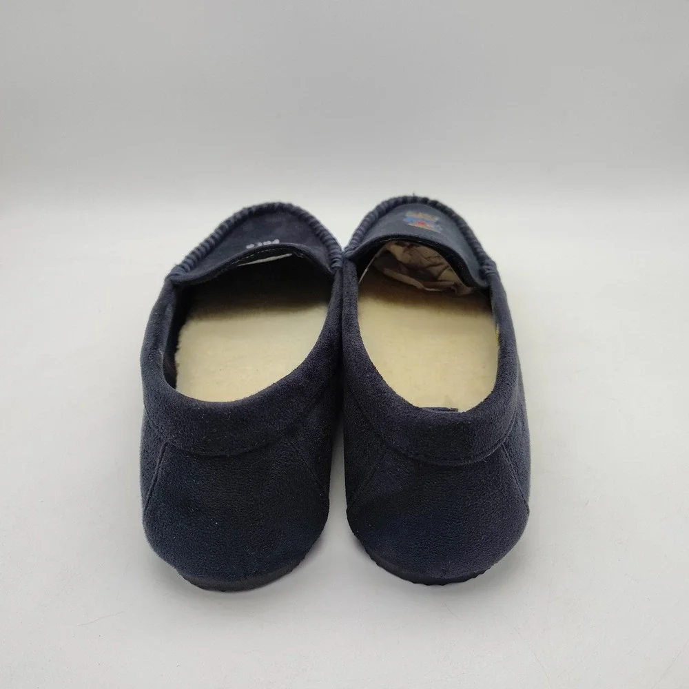 Polo Ralph Lauren Polo Bear American Dezi V Size 10 Blue Moccasin Slippers Mens